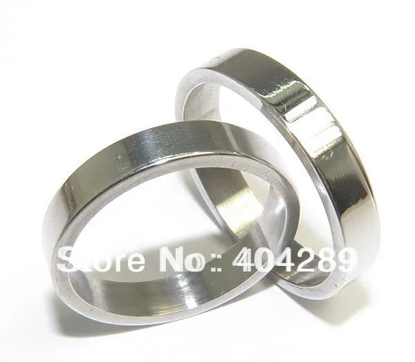 36pcs 4mm Flat Stainless Steel Rings, Free Shipping
