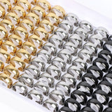 36pcs Stainless Steel Ring Jelwery No Fade 2/4/6/8mm