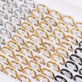 36pcs Stainless Steel Ring Jelwery No Fade 2/4/6/8mm
