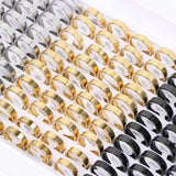36pcs Stainless Steel Ring Jelwery No Fade 2/4/6/8mm