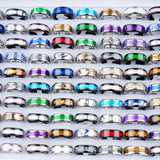 36pcs Shell Stainless Steel Rings For Mens Women Wedding Party