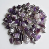 36pcs Natural Amethyst Irregular Pendants Charms Jewelry