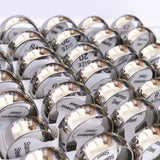 36pcs Stainless Steel 8mm Fashion Ring Men Women Wedding Jewelry