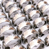36pcs Stainless Steel 8mm Fashion Ring Men Women Wedding Jewelry