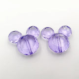 50pcs Transparent Acrylic Mouse Beads Chunky DIY Hand Jewelry