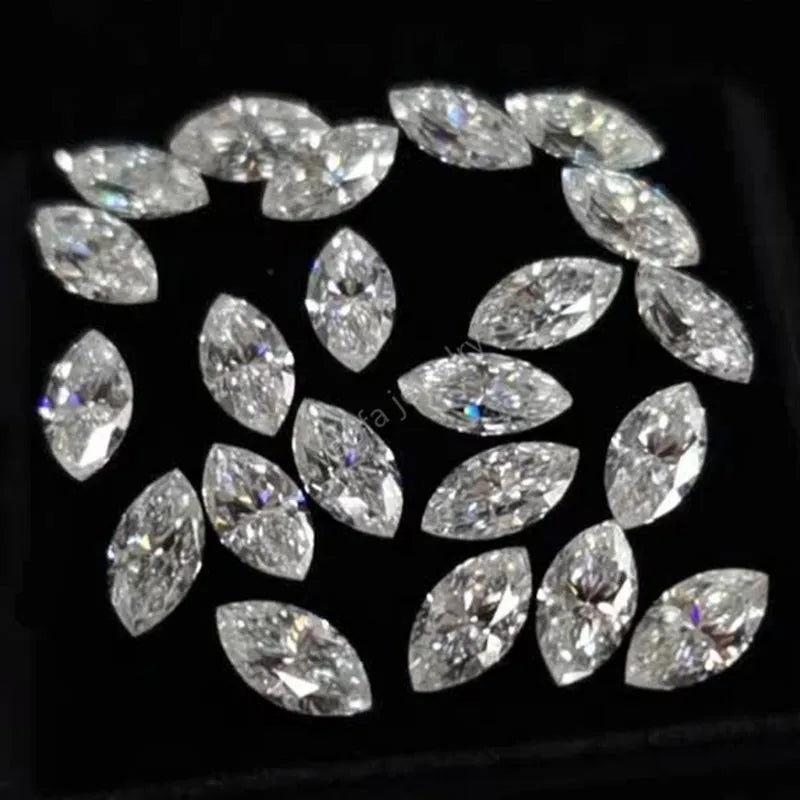 3EX 1ct D Moissanites Loose Stones Marquise Cut