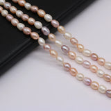 3PCS Freshwater Pearl Rice Beads 6-7MM Jewelry Making DIY Necklace