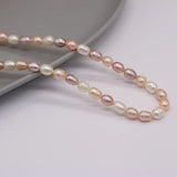 3PCS Freshwater Pearl Rice Beads 6-7MM Jewelry Making DIY Necklace