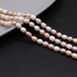 3PCS Freshwater Pearl Rice Beads 6-7MM Jewelry Making DIY Necklace
