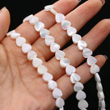 3PCS Shell Peach Heart Beads DIY Jewelry Gift Mother-of-Pearl Shells
