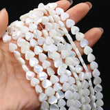 3PCS Shell Peach Heart Beads DIY Jewelry Gift Mother-of-Pearl Shells