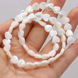 3PCS Shell Peach Heart Beads DIY Jewelry Gift Mother-of-Pearl Shells