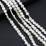 3PCS Natural Freshwater Shells Round Bead DIY Necklace Bracelet Charms