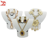 3Pcs Foldable Velvet Plastic Jewelry Set Display Rack