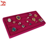 3Pcs Velvet Jewelry Ring Earring Display Stackable Tray