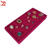 3Pcs Velvet Jewelry Ring Earring Display Stackable Tray