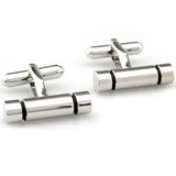 3 Pairs Metal Cylindrical Nail Sleeve Cuff Links