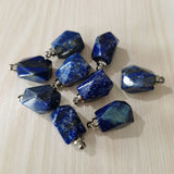 3pcs Lapis Lazuli Perfume Bottle Pendants for Jewelry Making