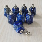 3pcs Lapis Lazuli Perfume Bottle Pendants for Jewelry Making