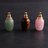 Natural Stone Perfume Bottle Pendant Vase-shaped Charms For Necklace