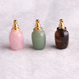 Natural Stone Perfume Bottle Pendant Vase-shaped Charms For Necklace