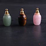 Natural Stone Perfume Bottle Pendant Vase-shaped Charms For Necklace