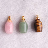 Natural Stone Perfume Bottle Pendant Vase-shaped Charms For Necklace