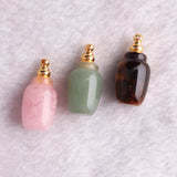 Natural Stone Perfume Bottle Pendant Vase-shaped Charms For Necklace