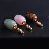 Natural Stone Perfume Bottle Pendant Vase-shaped Charms For Necklace