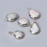 3pcs Natural Freshwater Pearl Pendant for Jewelry Making