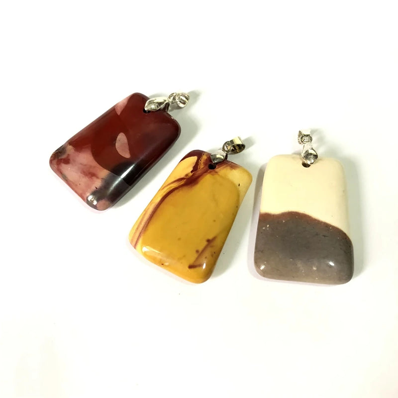 3pcs Mookaite Bead Pendant for Jewelry DIY 40mm