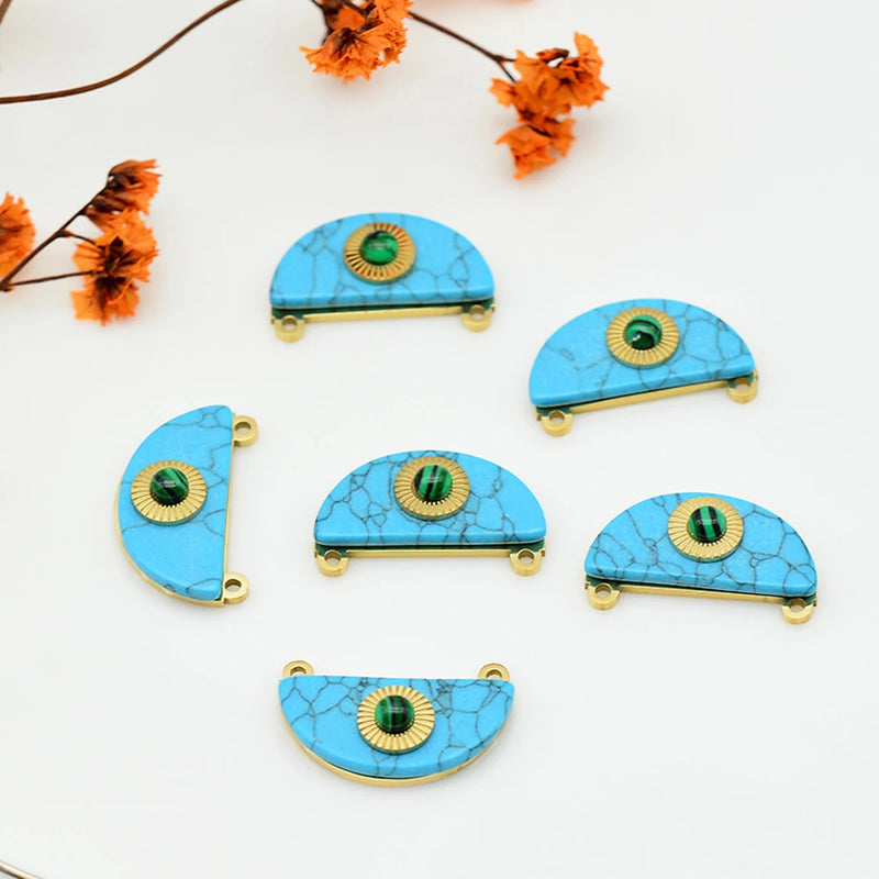 3pcs Natural Stone Bohemian Pendants DIY Women Necklace Jewelry Charms
