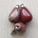 3pcs Natural Rainbow Stone Perfume Bottle Pendants for Necklace