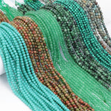3x4MM Natural Small Agats Facted Beads Round Loose Rondell Beads