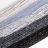 3x4MM Natural Small Agats Facted Beads Round Loose Rondell Beads