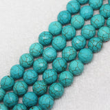 4-14mm Faceted Turquoise Round Beads
