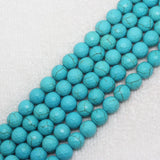 4-14mm Faceted Turquoise Round Beads