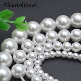 Glass Pearl Spacer Beads 10 Strands 4-14mm Round DIY Necklace Jewelry Making