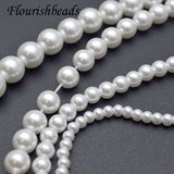 Glass Pearl Spacer Beads 10 Strands 4-14mm Round DIY Necklace Jewelry Making