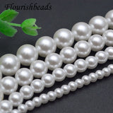 Glass Pearl Spacer Beads 10 Strands 4-14mm Round DIY Necklace Jewelry Making
