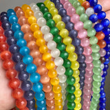 Multicolor Cat Eye Stone Beads 4-12mm for Jewelry Making DIY Necklace Bracelet