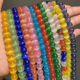 Multicolor Cat Eye Stone Beads 4-12mm for Jewelry Making DIY Necklace Bracelet