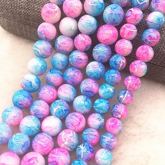 Glass Beads Round Spacer Beads for Jewelry Making DIY Bracelet Necklace