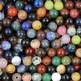 Mixed Natural Stone Beads 4-10mm Round Loose Beads DIY Jewelry Making