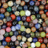 Mixed Natural Stone Beads 4-10mm Round Loose Beads DIY Jewelry Making