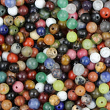 Mixed Natural Stone Beads 4-10mm Round Loose Beads DIY Jewelry Making