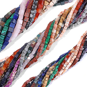 Natural Stone Agates Cube Spacer Beads 4/6/8mm DIY Jewelry Making
