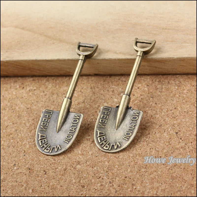 Vintage Shovel Pendant Charms for Bracelets, Necklaces DIY Jewelry Making
