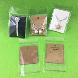 400PCS 12*6cm Plastic OPP Bags Favor Clear Bag Pouches Jewelry Cards Gift Logo
