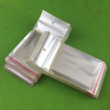 400PCS 12*6cm Plastic OPP Bags Favor Clear Bag Pouches Jewelry Cards Gift Logo